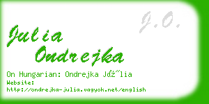 julia ondrejka business card